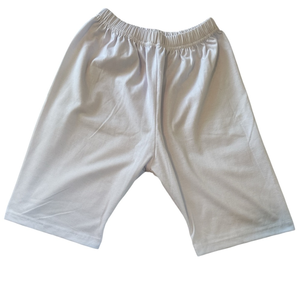 Plain White Jersey Shorts